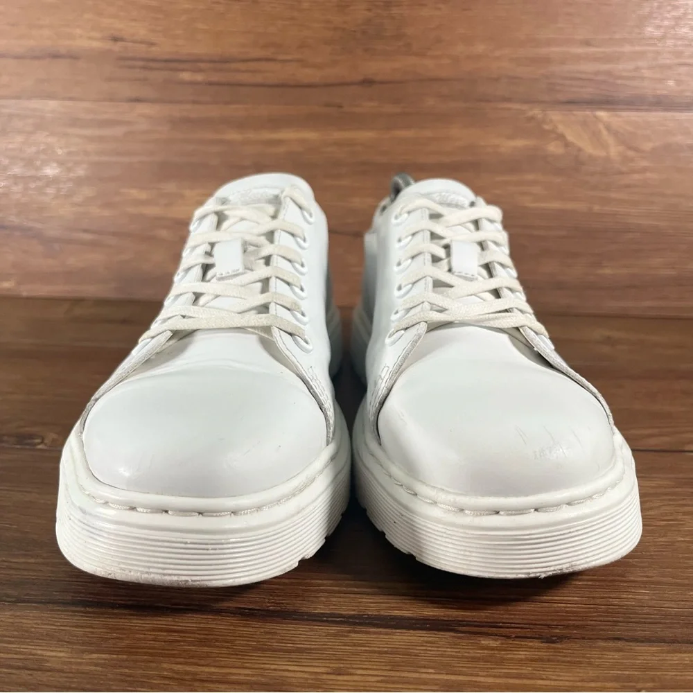 Men's White Leather Low-Top Sneakers